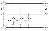 SAC-4P-25,0-PUR/M12FR-3LVA